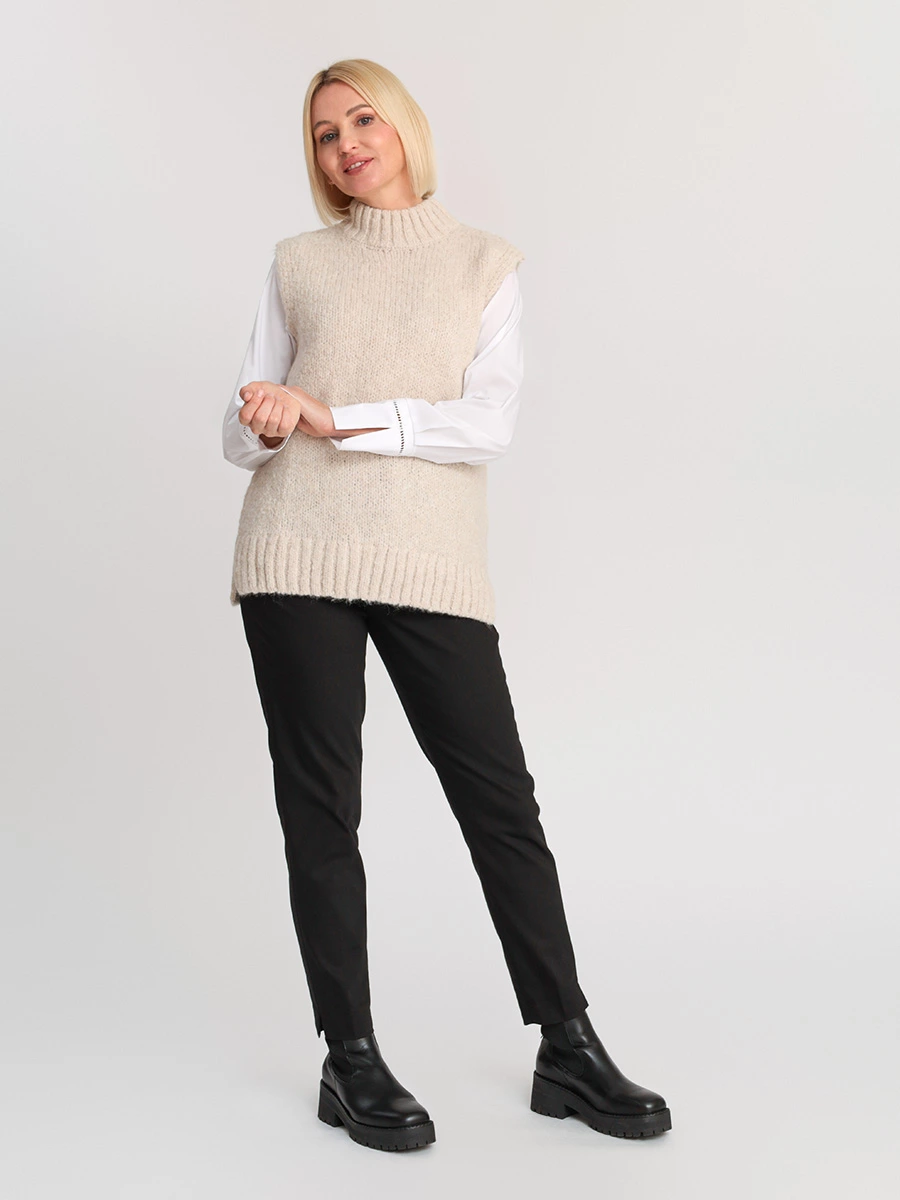 Джемпер без рукавов из смесовой шерсти